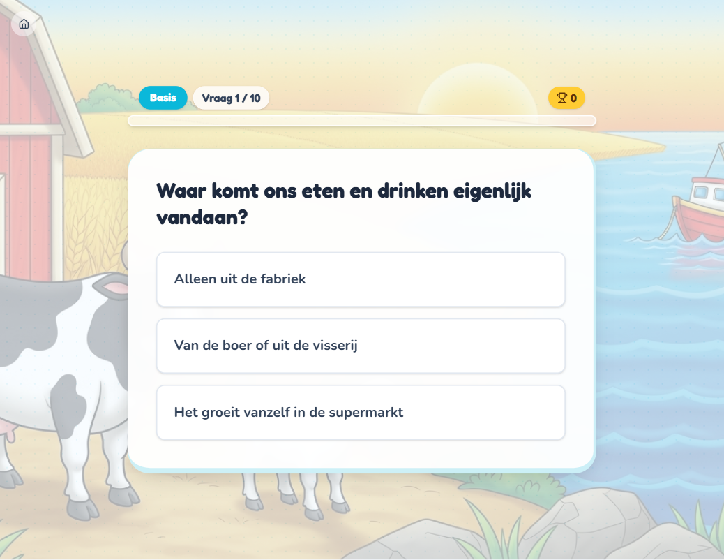 Een oefenvraag in Checkie
